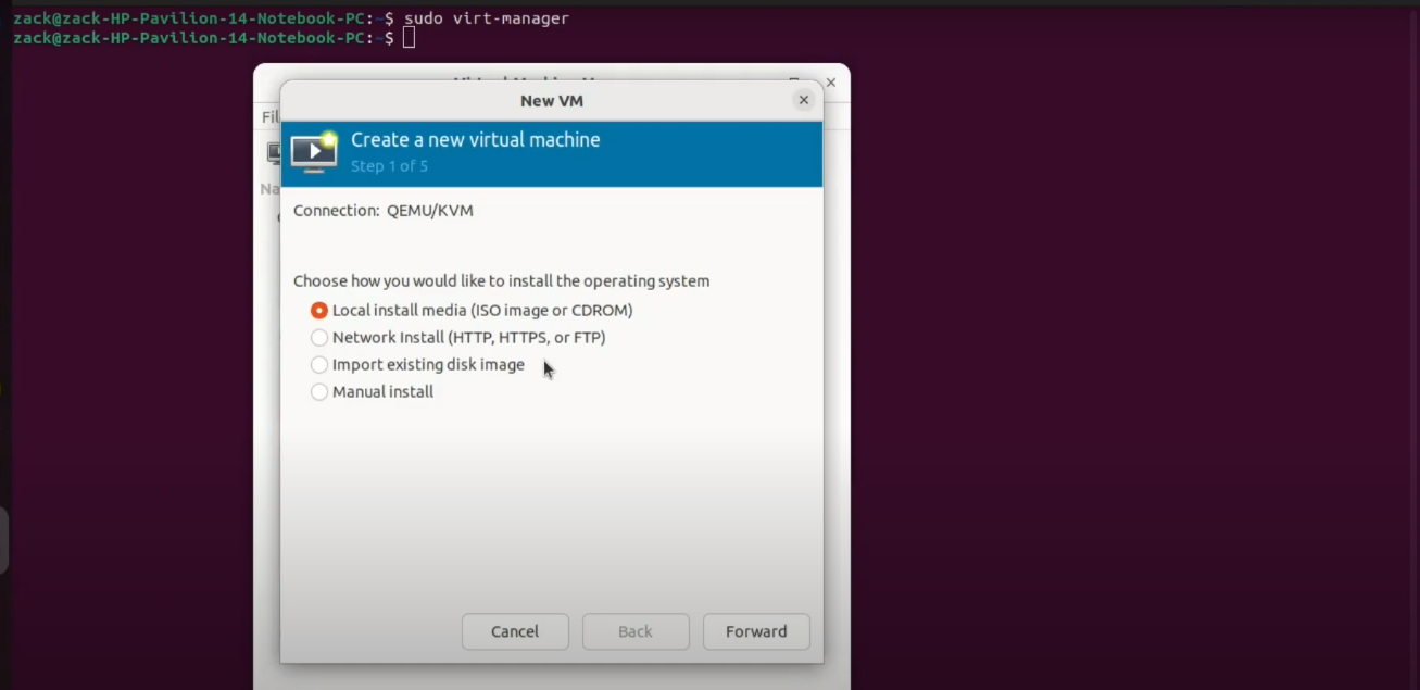 How To Install Qemu Kvm And Virt Manager On Ubuntu Lts Zacstech