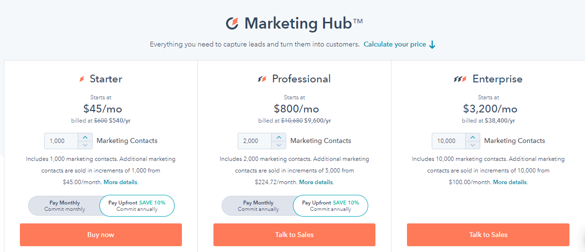 Marketing Software Pricing _ HubSpot