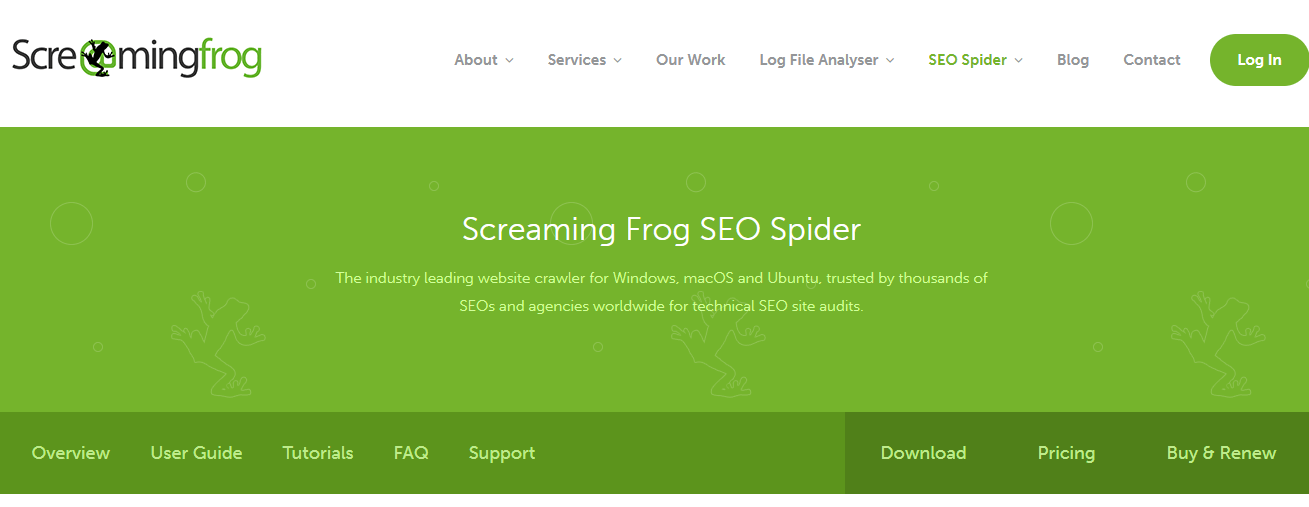 Screaming Frog SEO Spider Website Crawler