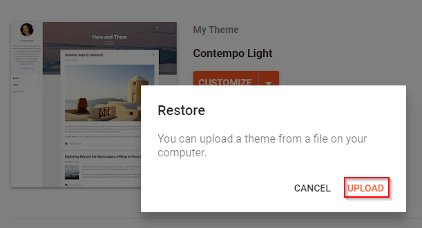 Blogger Theme Upload