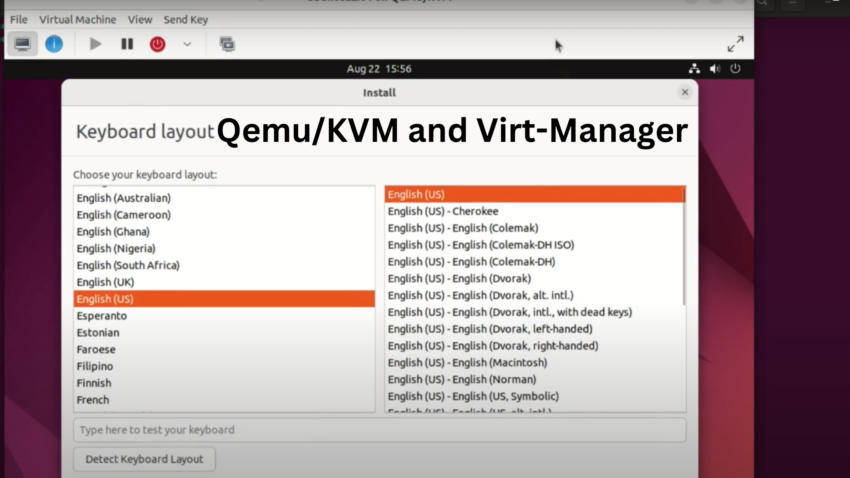 QEMU/KVM and Virt-Manager on Ubuntu 22.04
